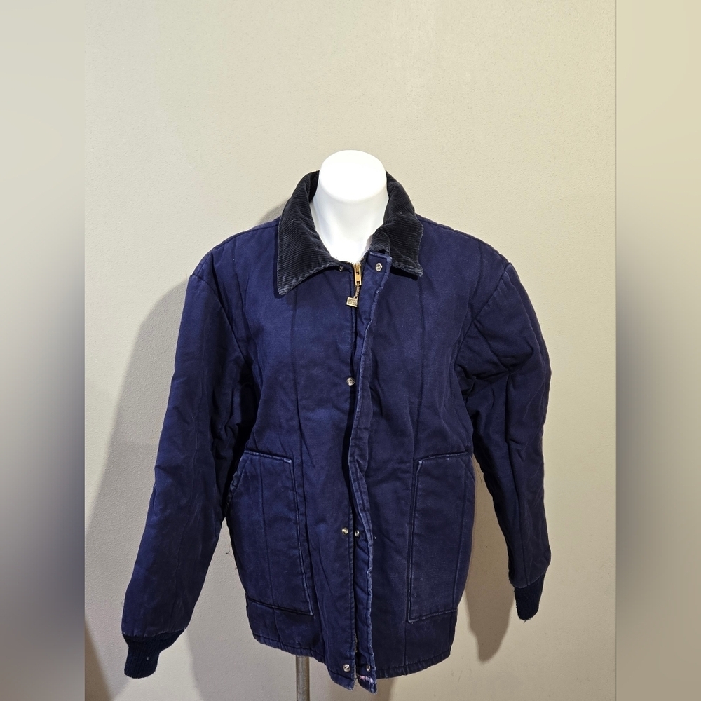 1970s-80s USA Walls Quilted liner Cotton Duck Work Jacket Blue Mesh, see pics